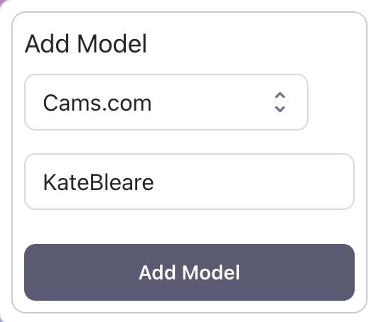 Open CaptureGem and Paste Cams.com Model Name (note: the model name is case sensitive)