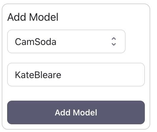 Open CaptureGem and Paste CamSoda Model Name (note: the model name is case sensitive)
