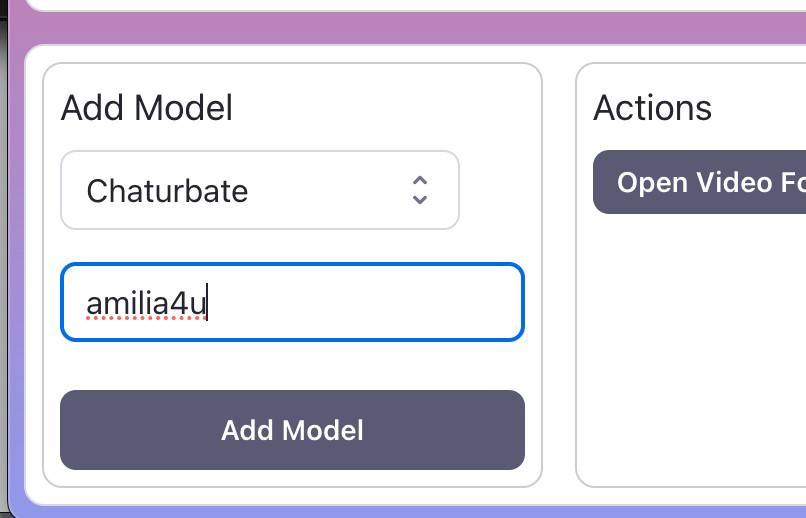 Open CaptureGem and Paste Chaturbate Model Name (note: the model name is case sensitive)
