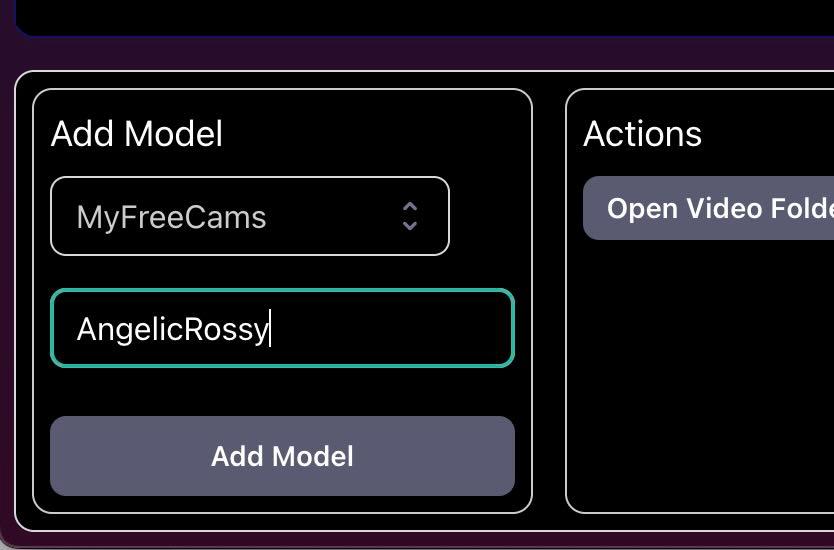 Open CaptureGem and Paste MyFreeCams Model Name (note: the model name is case sensitive)