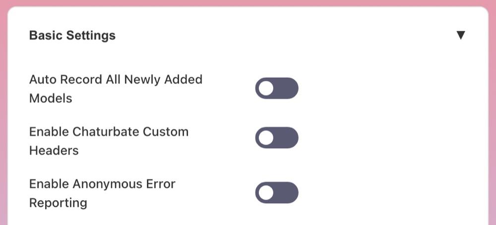 Enable Chaturbate Custom Headers in CaptureGem's Basic Settings
