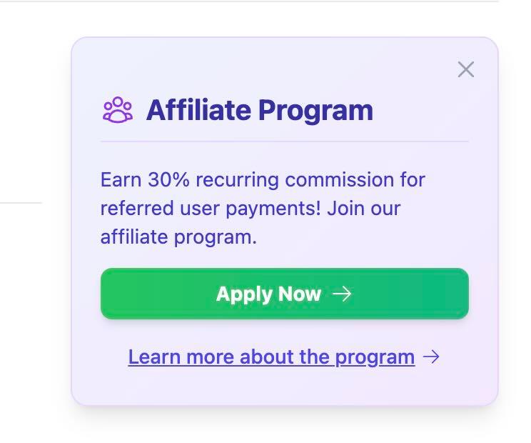 Join Affiliate Program